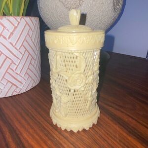 Vintage Agiftcorp Carved - lace Celluloid Holder cocktail forks